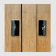 Vintage Parisian hotel wardrobe, blonde oak, 1950s.