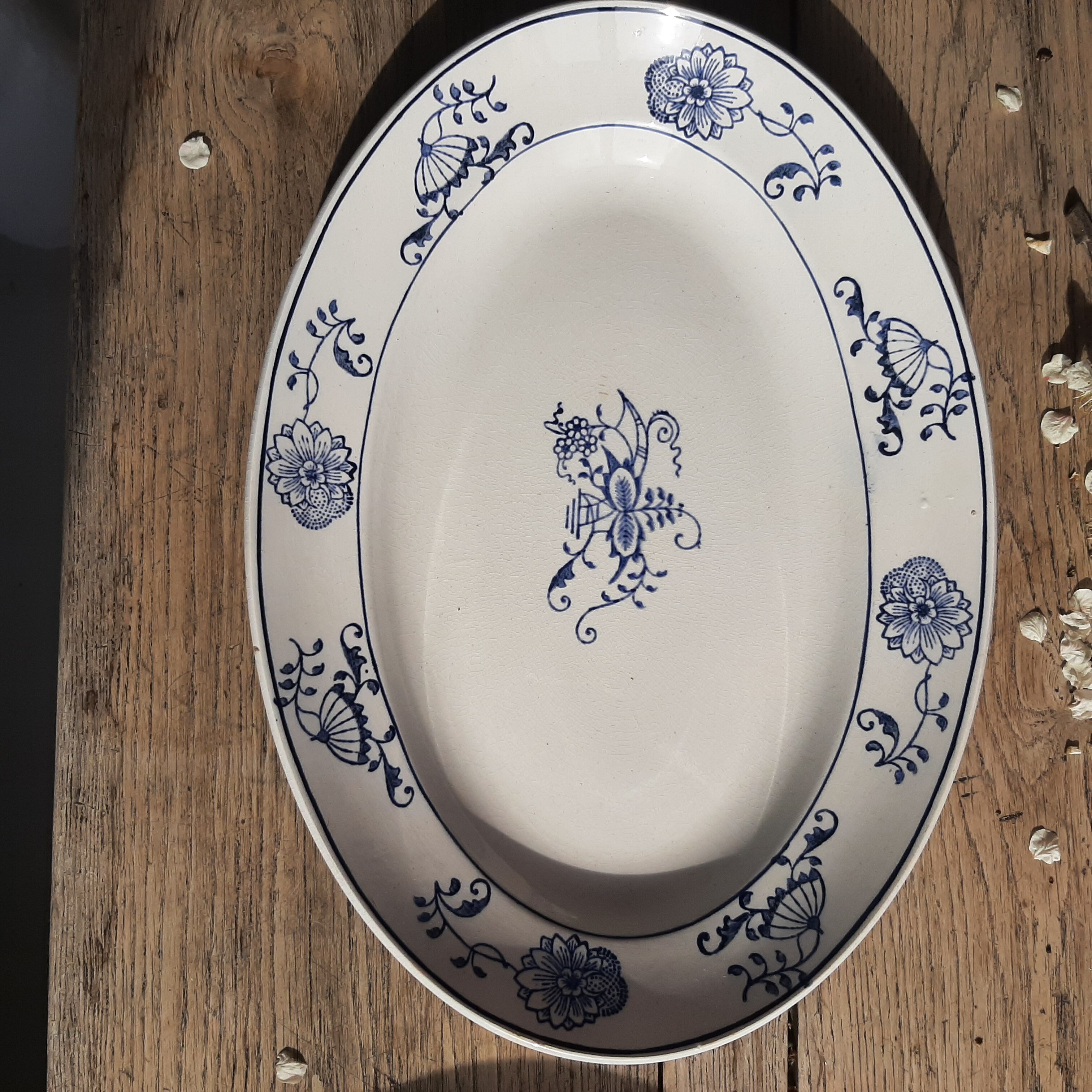 Plat ovale Faïence St Amand