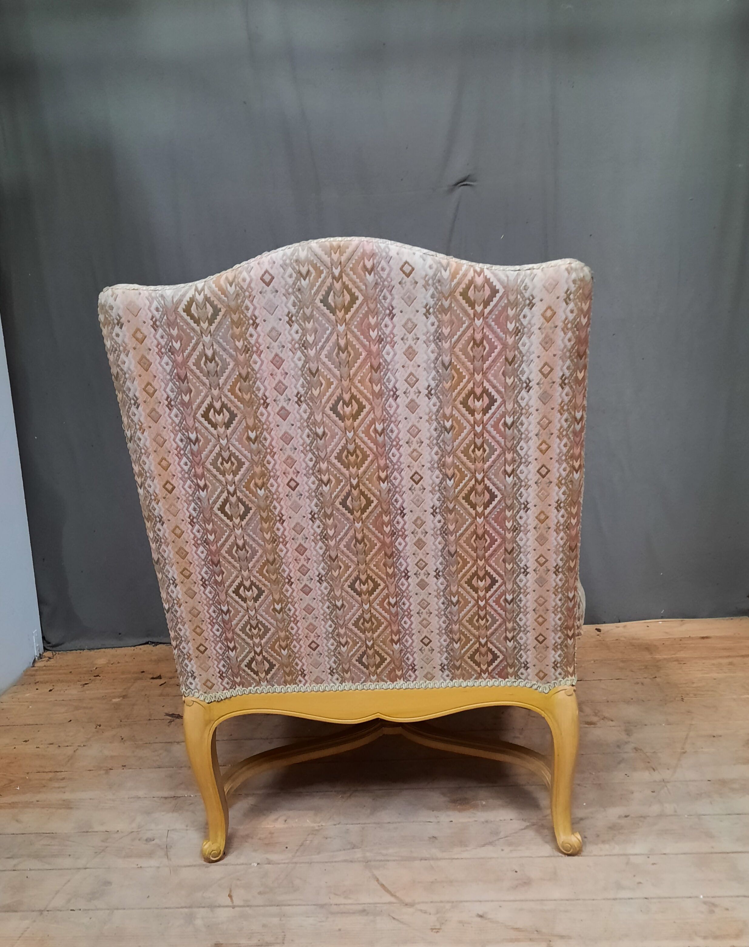 Pair of louis xv style upholstered armchairs