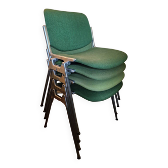 Set of 4 DSC 106 Chairs by Giancarlo Piretti Anonima Castelli, 1965.