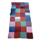 Plaid en patchwork tricoté main
