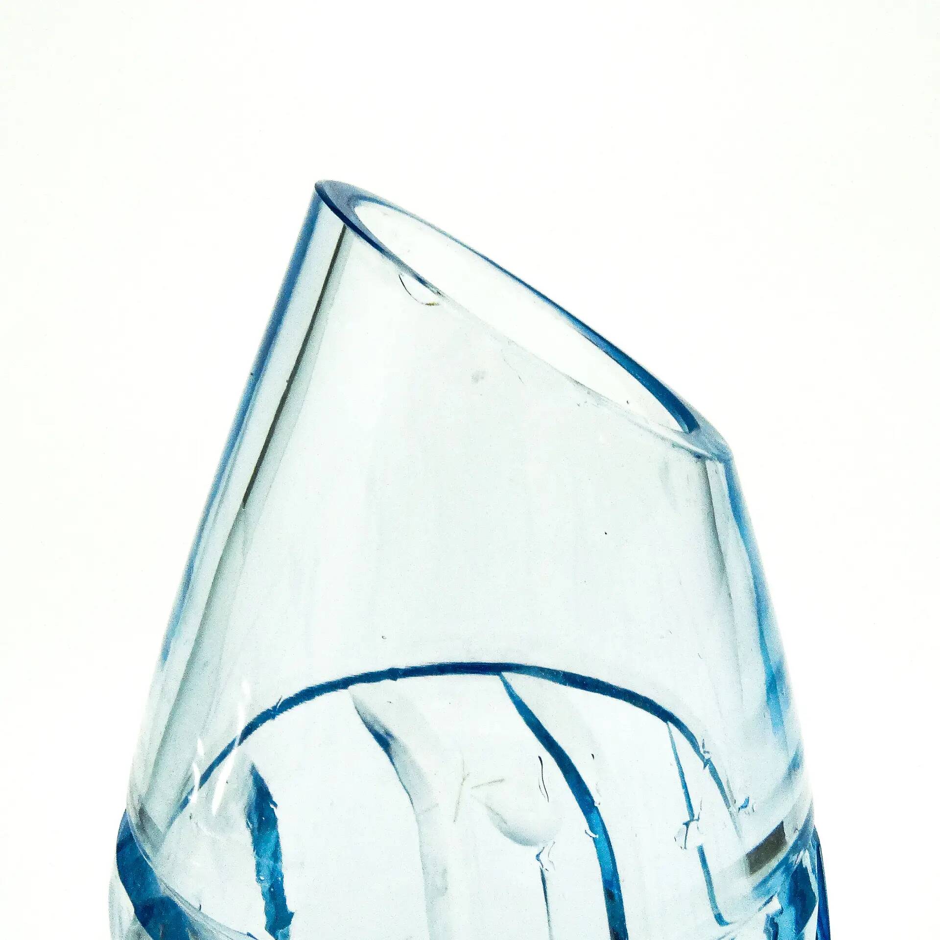 Mid-century modern vase, crystal, Czechoslovakia, 1950s