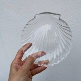 Vintage glass shell bowl