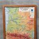 School poster Alpes Jura / Aquitaine Basin Pyrenees 1960 vintage