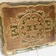 Florentine service tray in painted wood