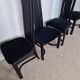 Set of four high "Slat back" chairs - Italian design 1980s