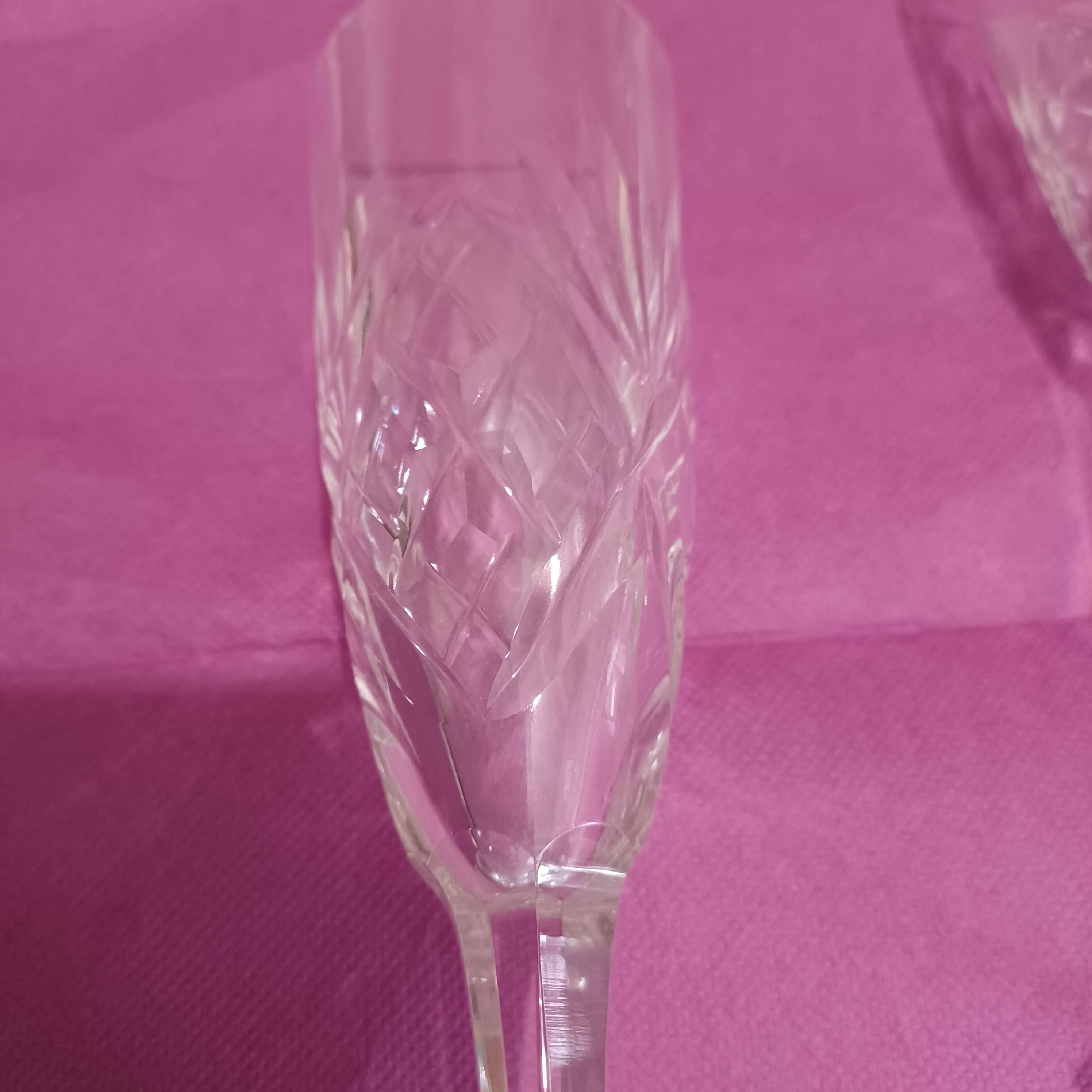 Vintage crystal flutes