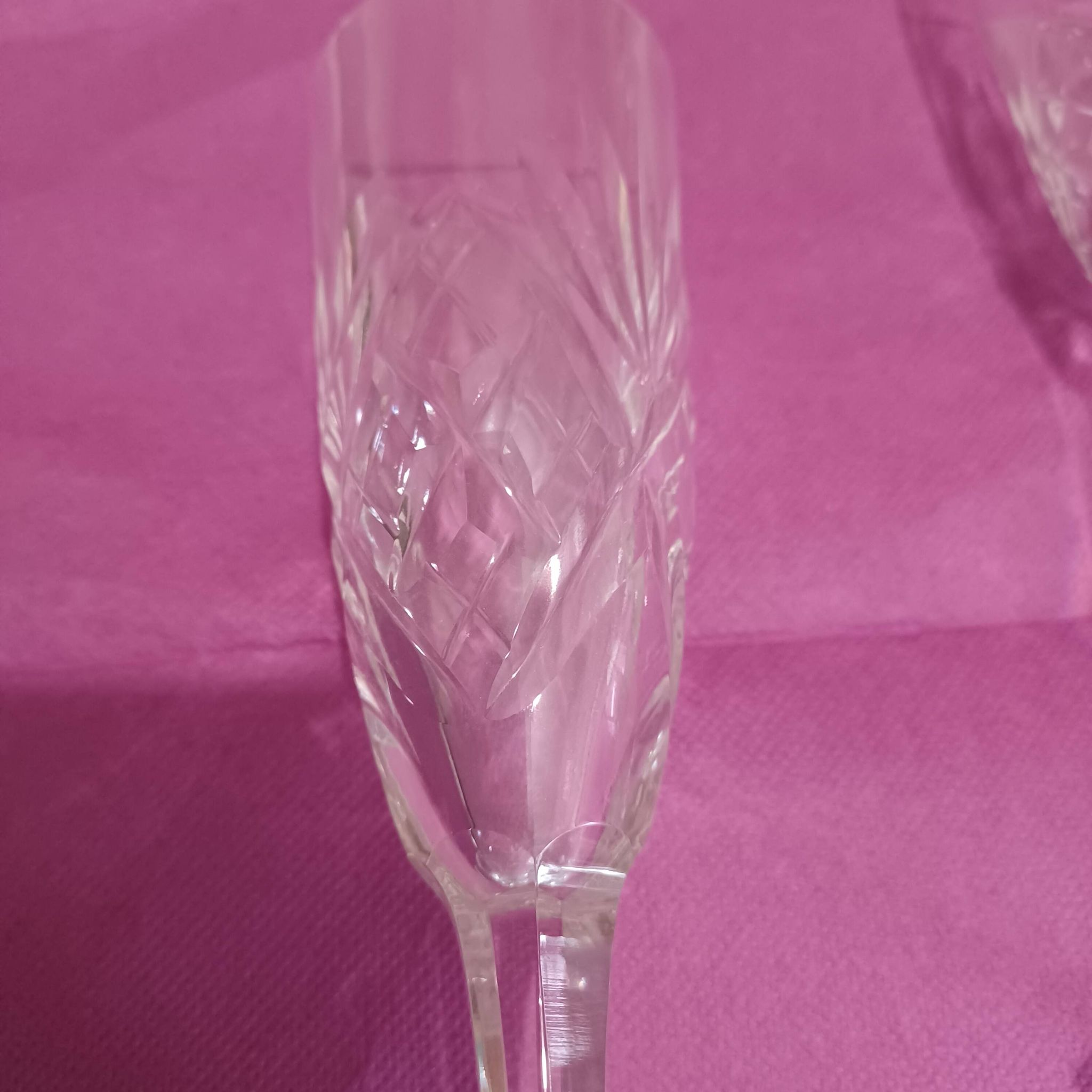 Vintage crystal flutes
