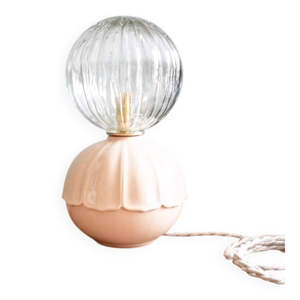 Lampe céramique & verre