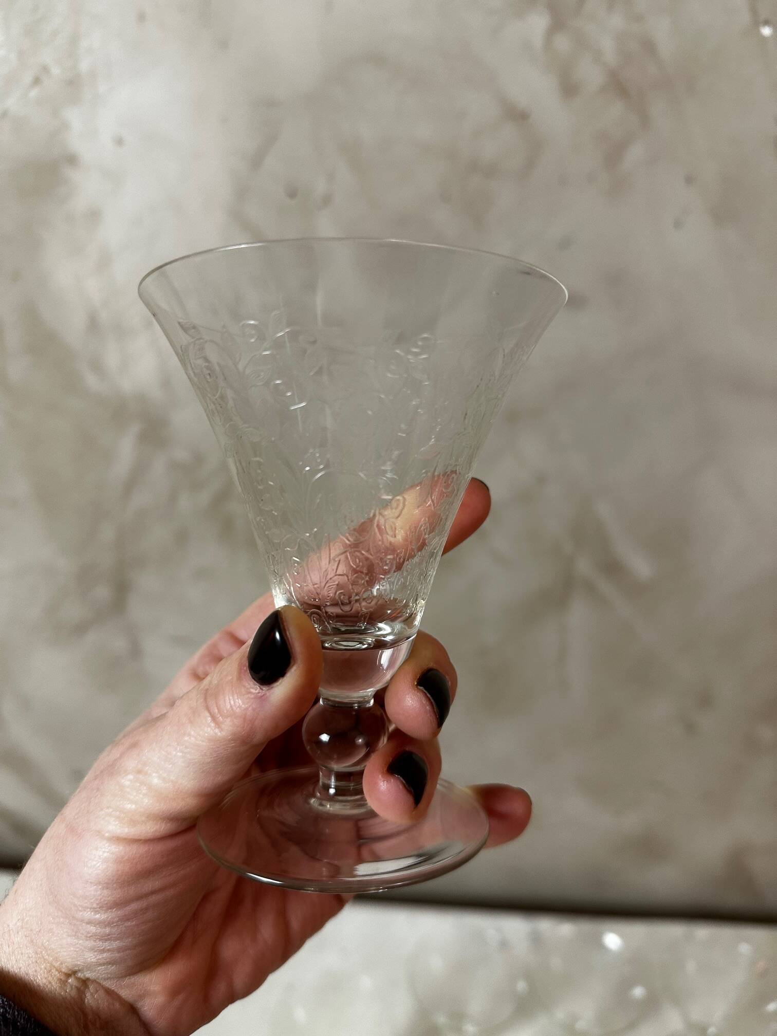 A lot of crystal glasses