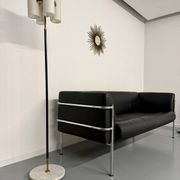Vintage 1960s Arlus France brass four-light lamp post.