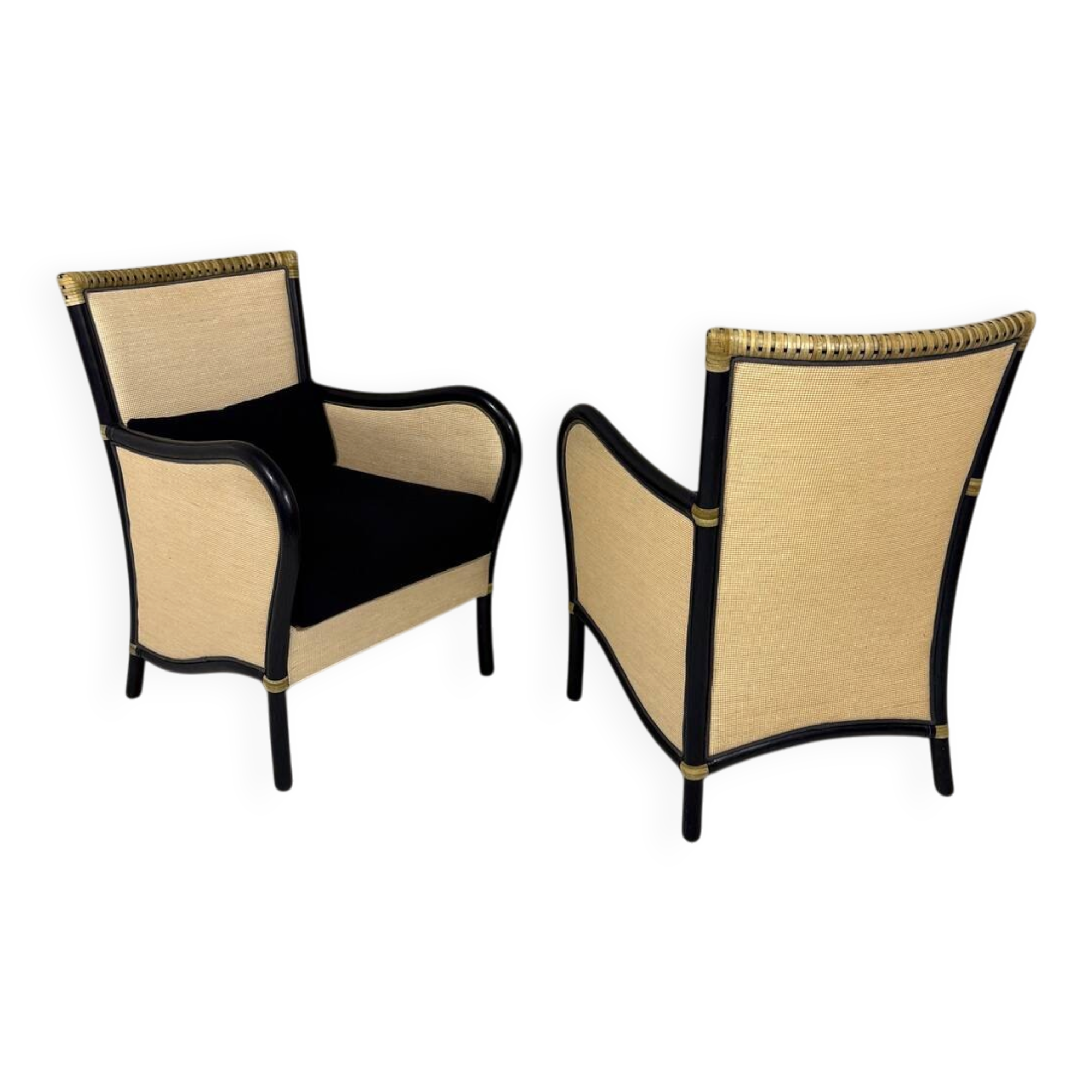 Gasparucci Italo rattan arm chairs Italy