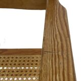 Vintage chair in webbing and pinewood from the 70s minimalist design