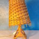 Lampe "oiseau" rotin 1960s