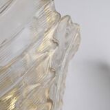 Paire de grands appliques murales Barovier & Toso Foglia d’Oro, années 1980.