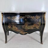 Chinese lacquered style commode