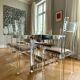 1970s dining room set in plexiglass, chrome and glass – ta