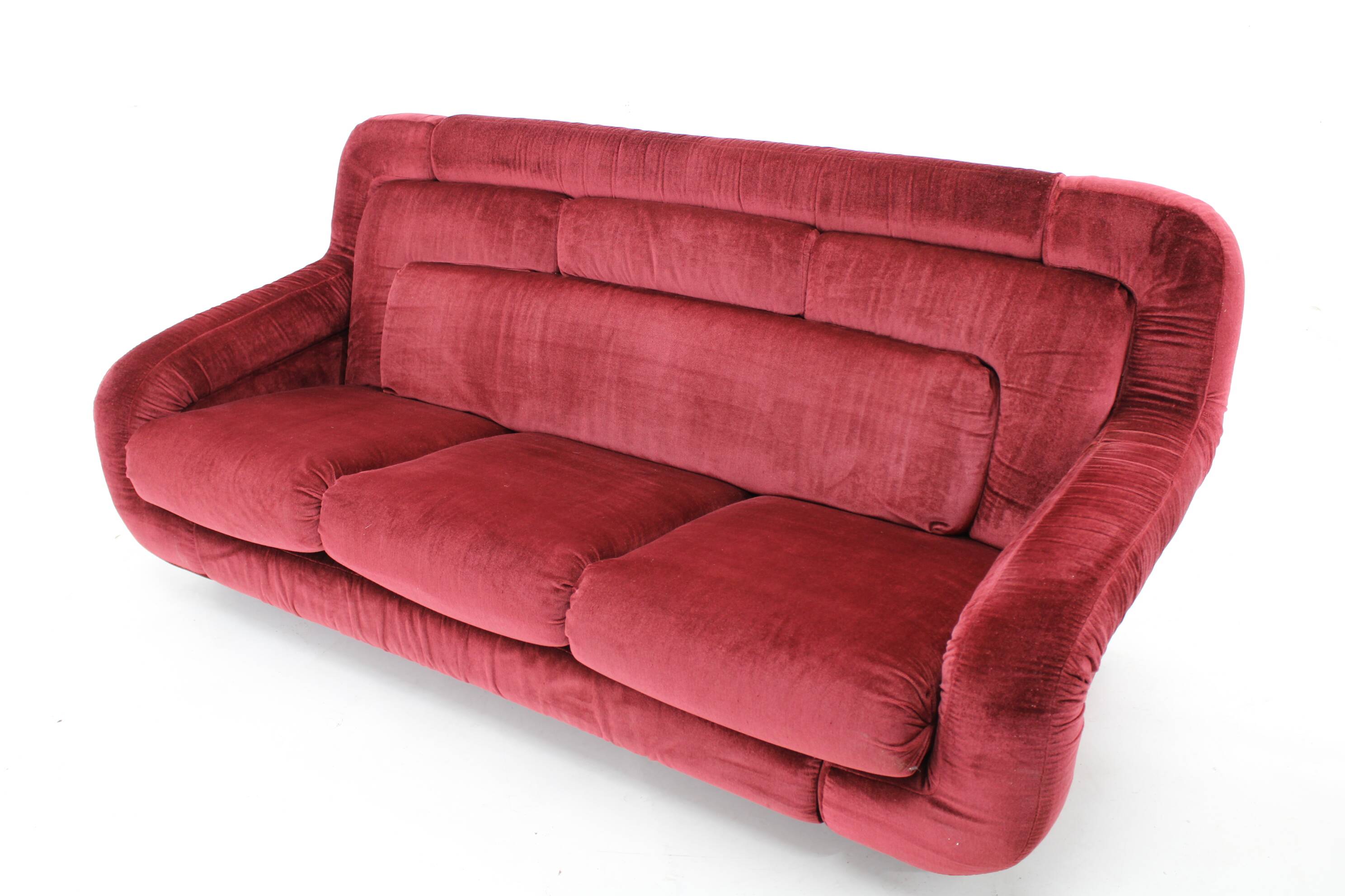 1970s Mid Century Three-Seat Sofa, Italy