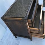 Rattan chest of drawers and canning 60s-70s