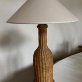 Lamp cabanon Provence in woven wicker basket weavers 1950