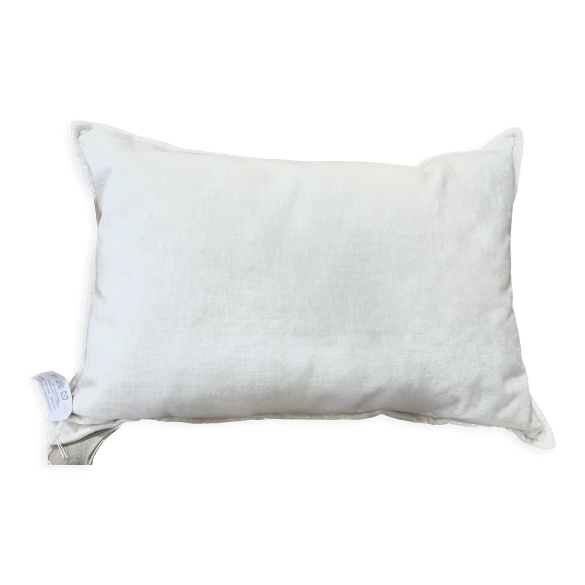 White velvet cushion 35x50 cm