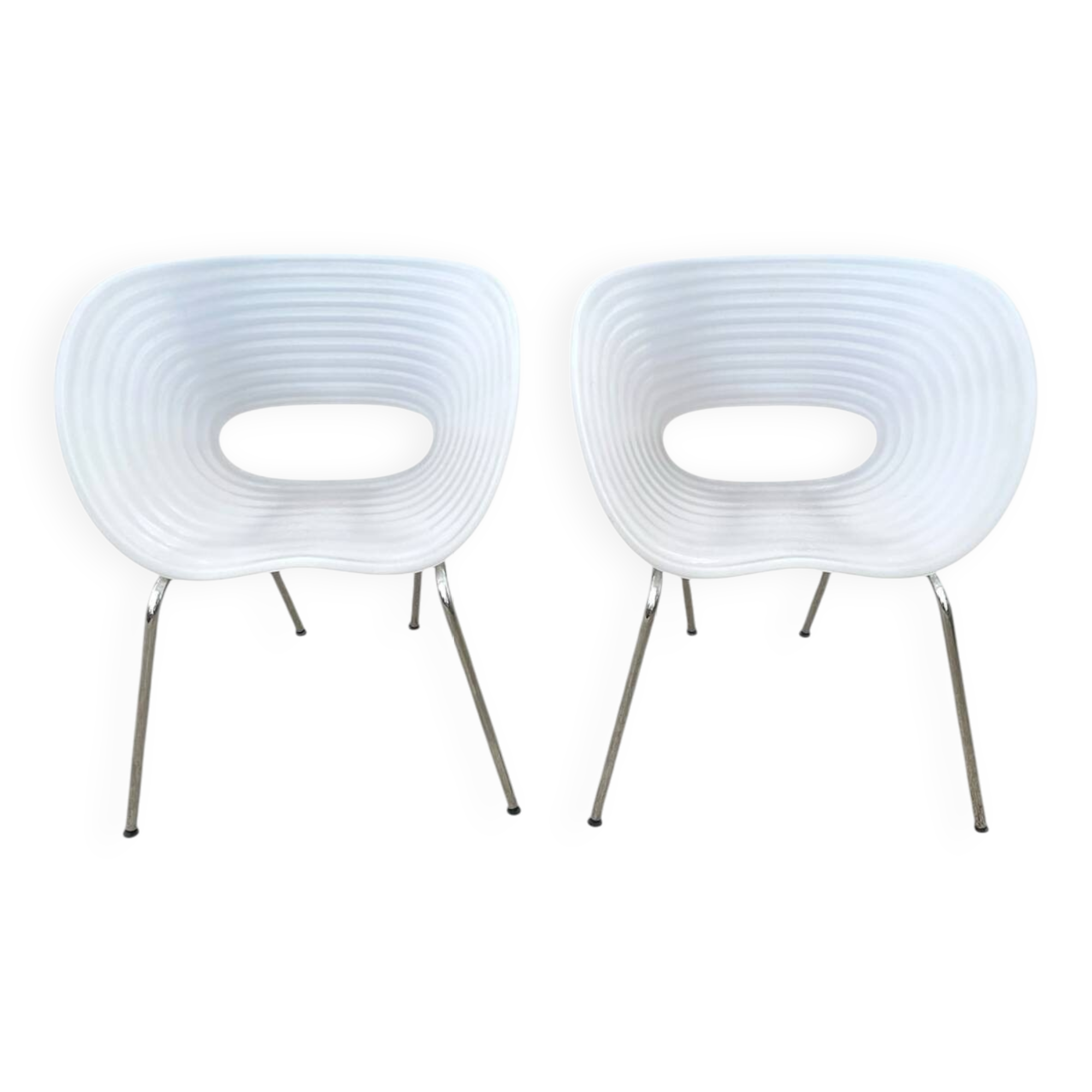 Lot de 2 chaises/fauteuils TOM VAC design by Ron Arad pour Vitra années 90