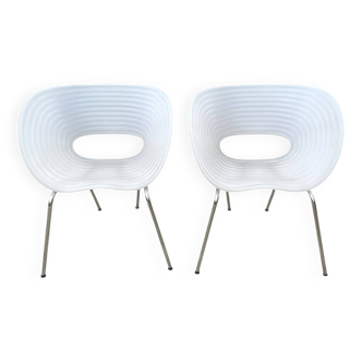 Lot de 2 chaises/fauteuils TOM VAC design by Ron Arad pour Vitra années 90
