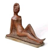 Terracotta sculpture of a female nude by Alberto Sparapani, signed.