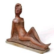 Terracotta sculpture of a female nude by Alberto Sparapani, signed.