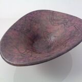 Large Purple & Black 704 Ruscha Art Ceramic Bowl, Germany, 1960s