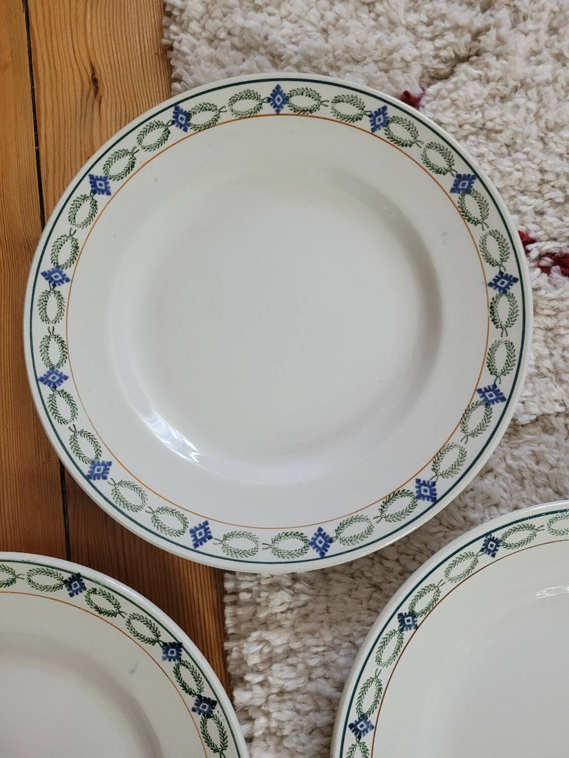 Lot #2 of 6 St Amand soup plates