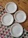 4 assiettes creuses mouchetées