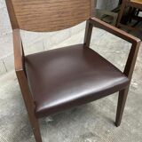 Pair of vintage Scandinavian style armchairs Natuzzi, Italy 1990s