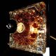 Murano glass & chromed metal wall lamp attributed to  Mazzega Italy 1960s