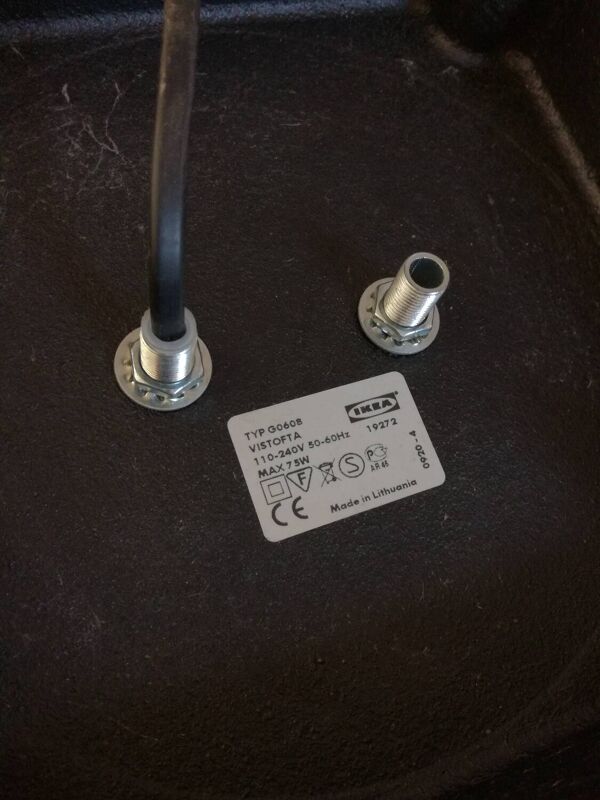 Lampadaire Ikea Vistofta grand modèle, 1980