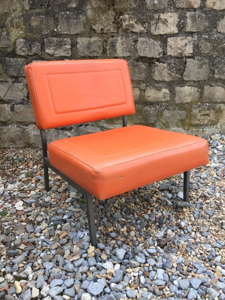 Henri Julien 70s orange chair