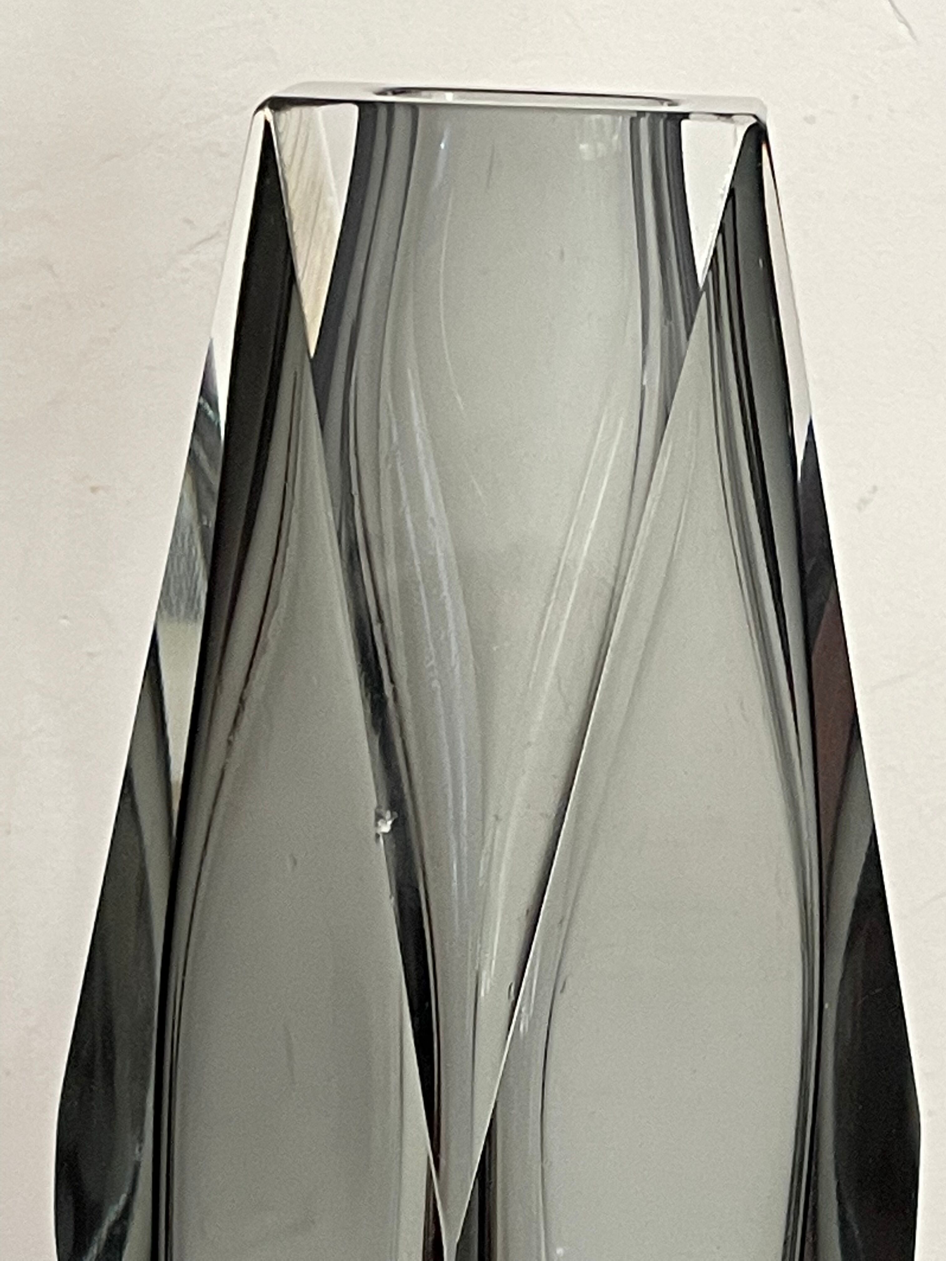Vase Murano glass Sommerso vintage 27cm