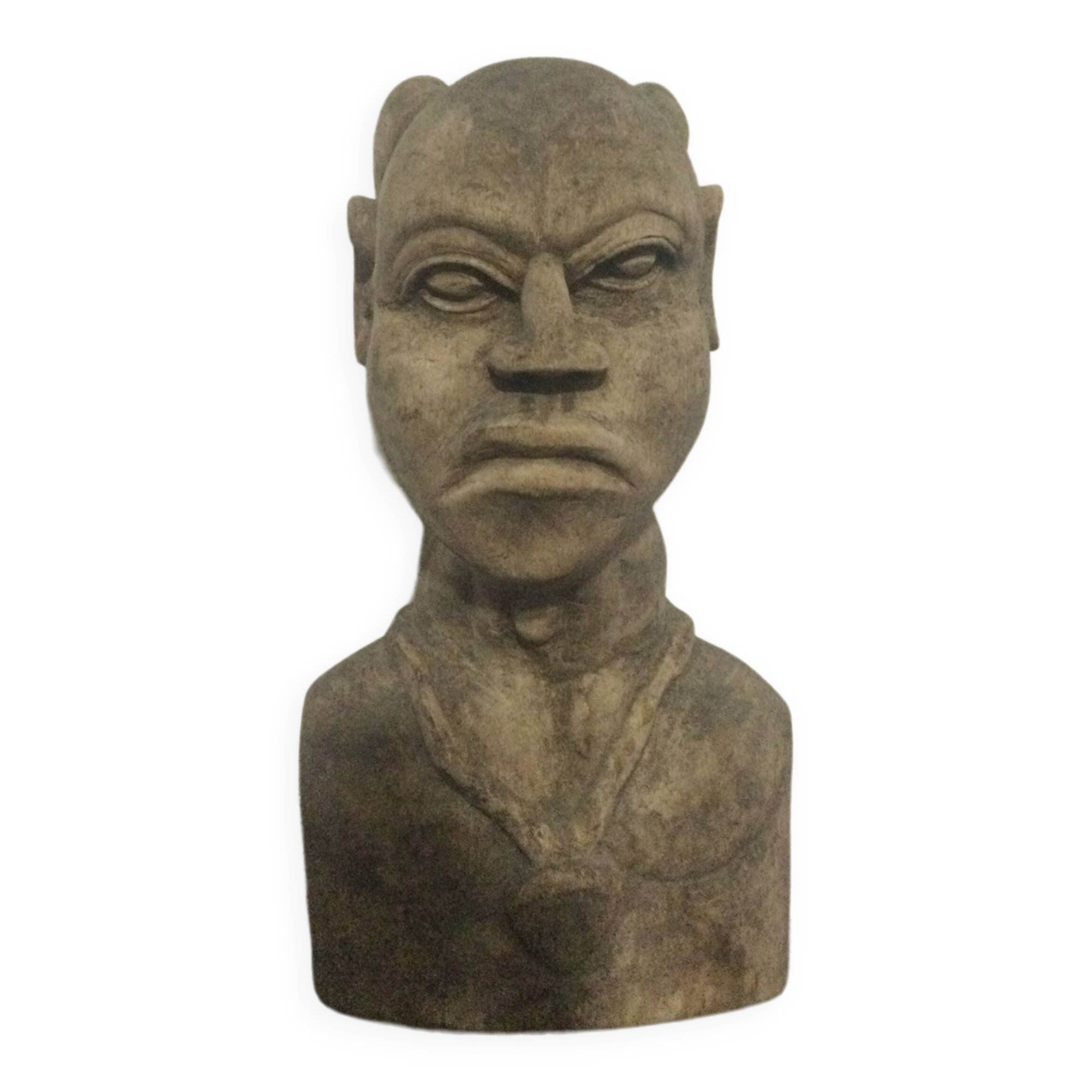 African wooden bust
