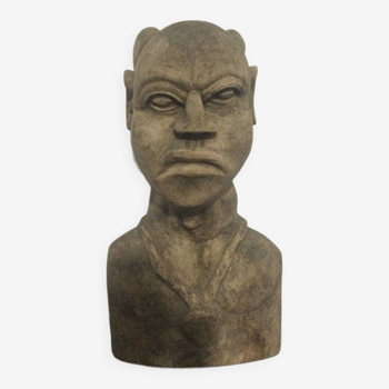 African wooden bust