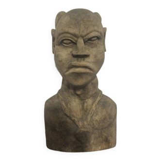 African wooden bust