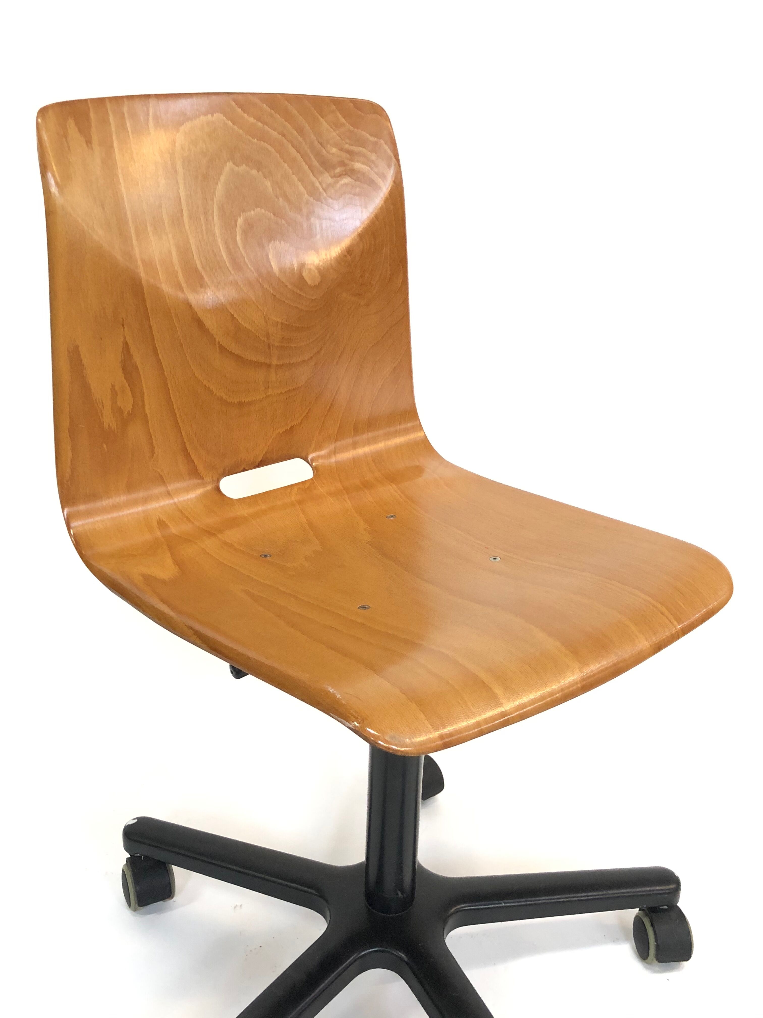Woodmark vintage galvanitas Pagholz adjustable rotary work chair