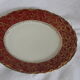 Two dessert plates, Bavarian porcelain garnet and gold