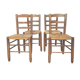 Set of four mulched vintage chairs