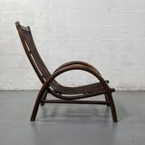 Rattan and bamboo armchair