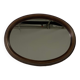 Oval wooden mirror