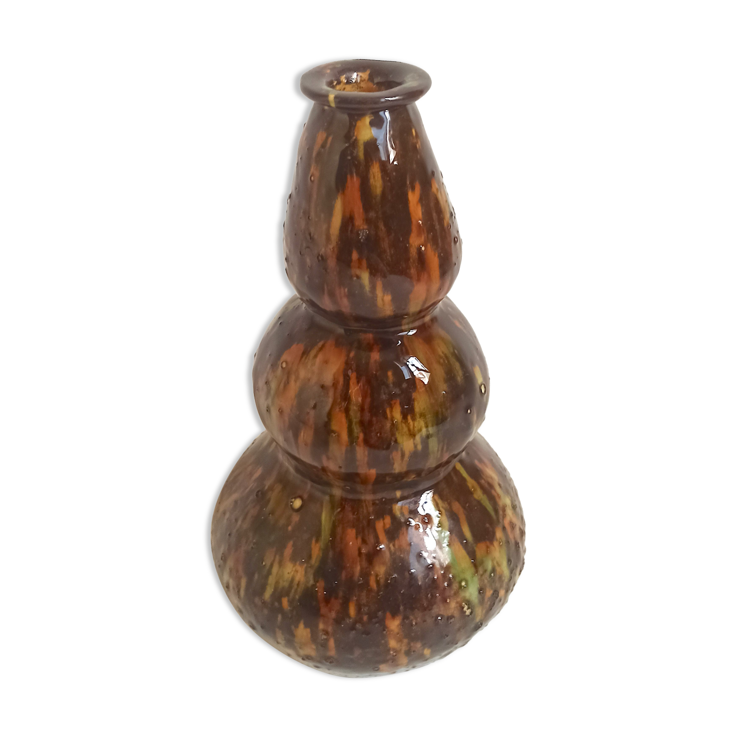 Large ceramic vase 70s height 35 cm