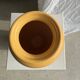 Vase jaune oblong années 90 H26