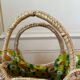 Panier en osier années 70