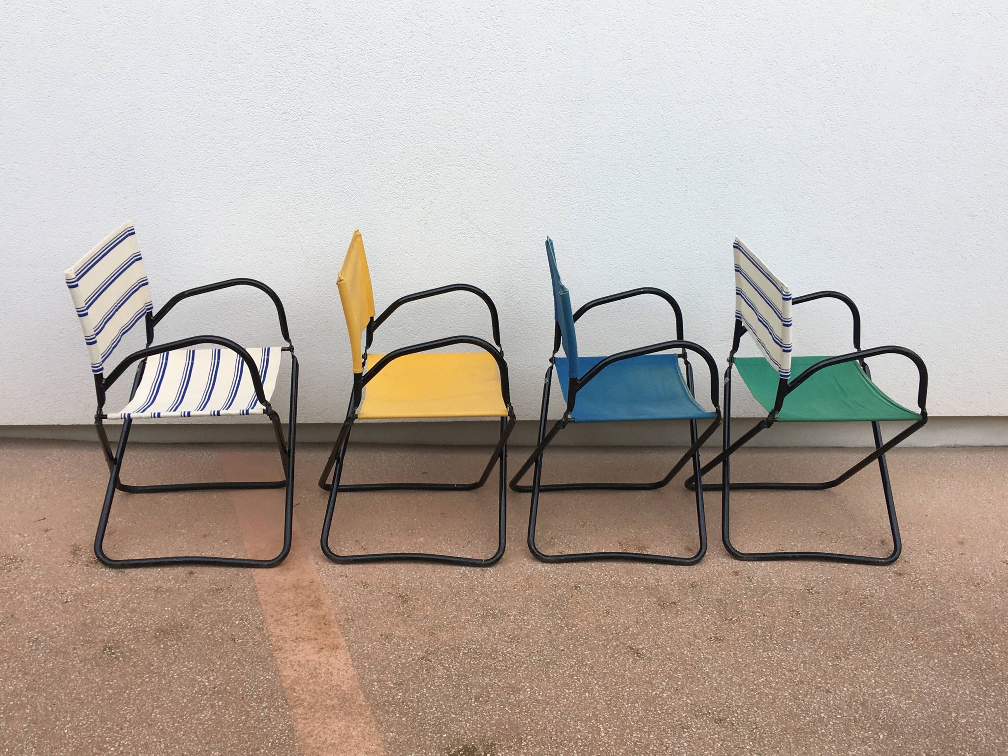 4 fauteuils pliants Chambord, années 1950