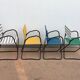 4 fauteuils pliants Chambord, années 1950